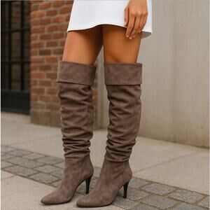 Skechers Slouchy Suede Tall Boots Knee High Size 8